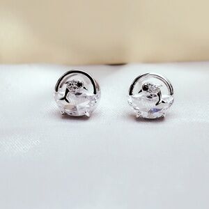 925 Sterling Silver Dolphin Stud Earrin
